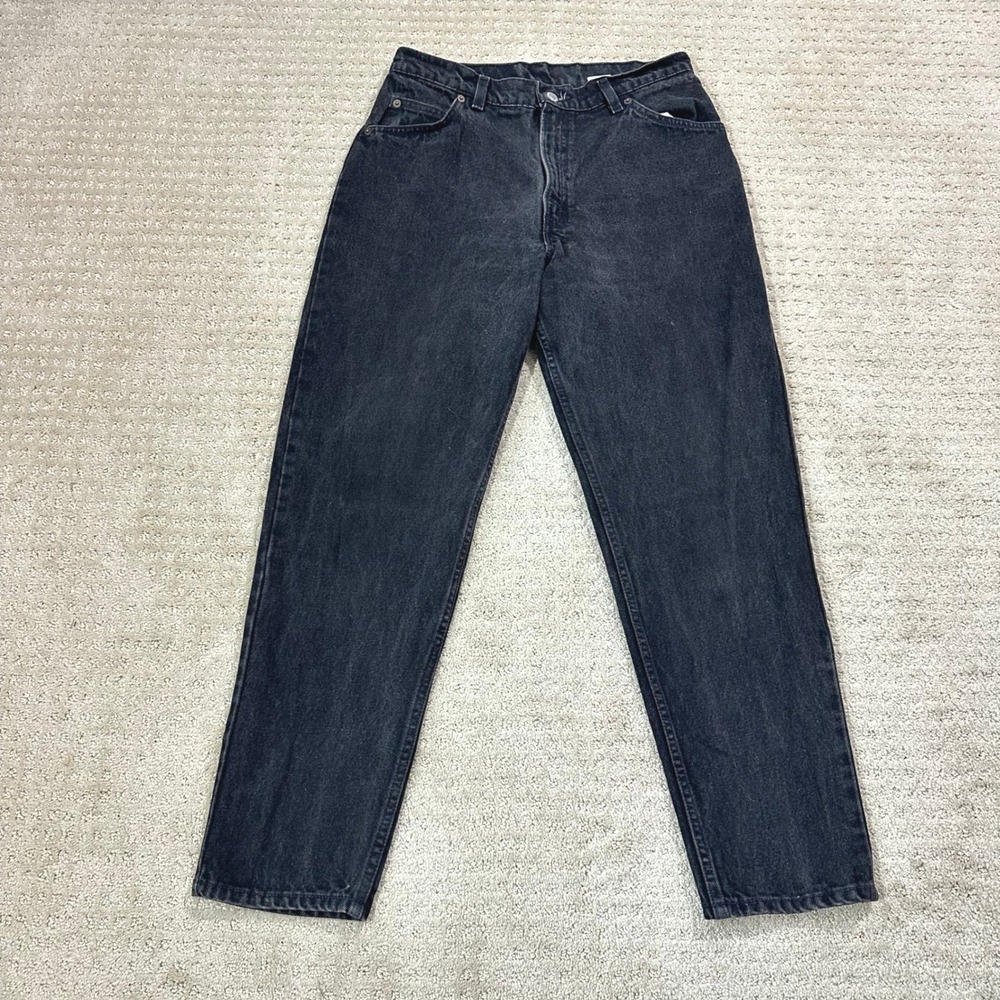 Vintage Levis Jeans Women 12 Reg S 29x28 Black 951 Relaxed Taper Orange Tab USA